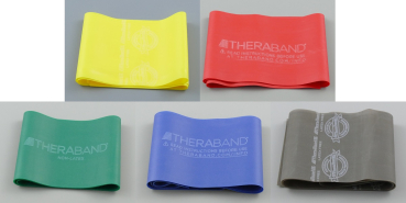 latexfrei Thera-Band Theraband Übungsband Fitnessband für Allergiker 5 Farben - alle Längen